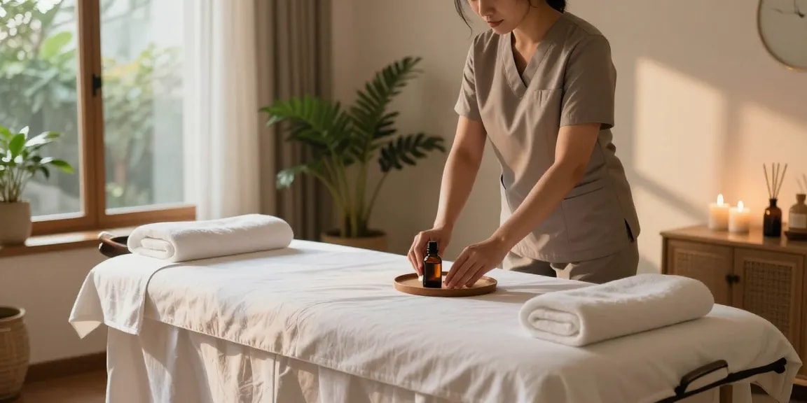 Experience premium 구로출장안마 in a serene home setting with a professional therapist.