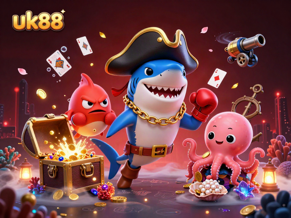 Win exciting rewards with uk88's engaging 3D casino adventure featuring lively characters and treasures.