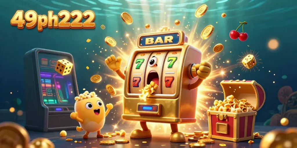 Celebrate life's big wins with the vibrant casino atmosphere of 49ph222, featuring a joyful jackpot scene.