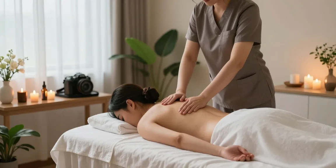Experience a relaxing 하남출장마사지 in a serene spa setting with calming elements.