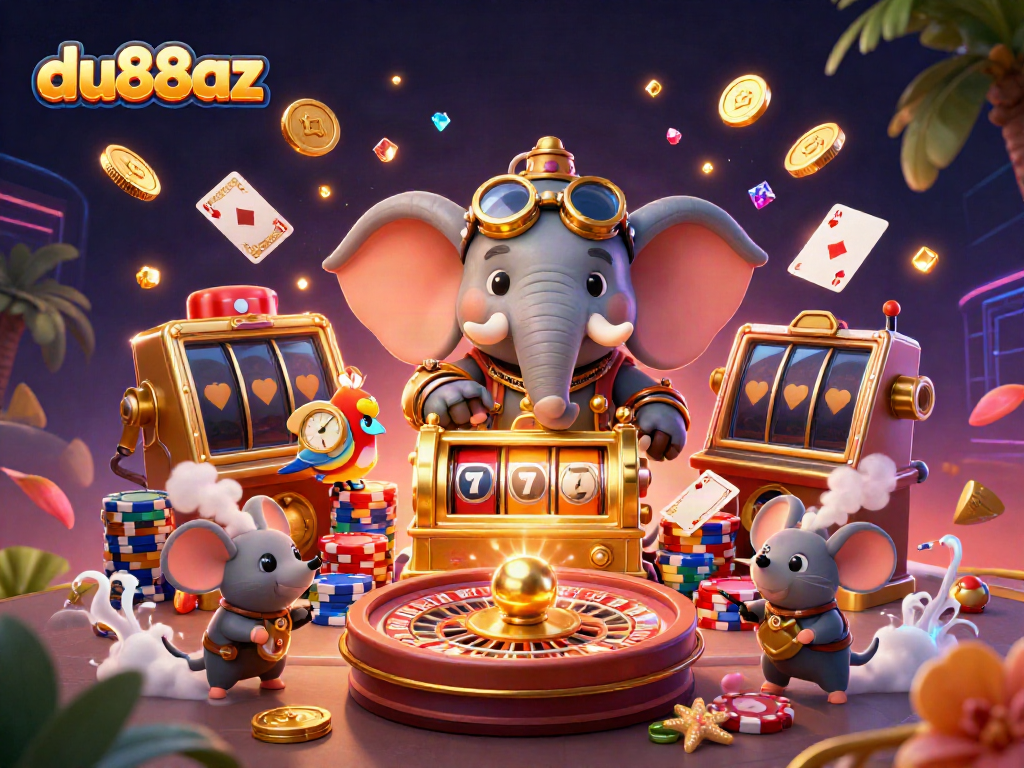 Play exciting games at du88az with vibrant casino elements and cartoon adventure.
