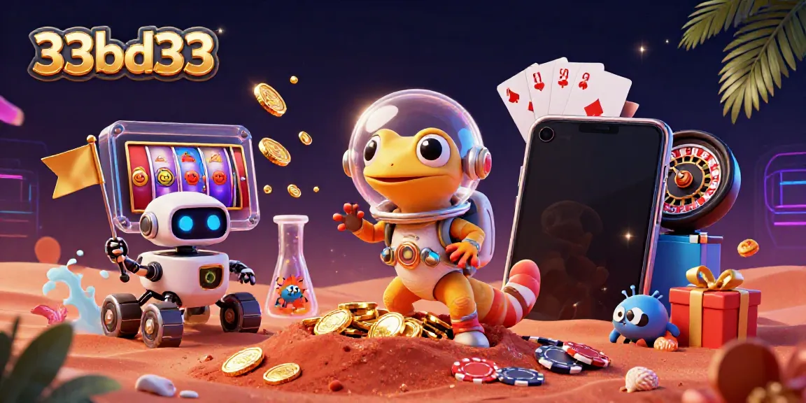 Experience thrilling wins at 33bd33 casino with a Martian gecko uncovering treasures.